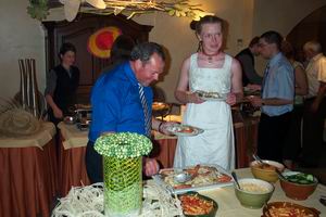 Aan het buffet